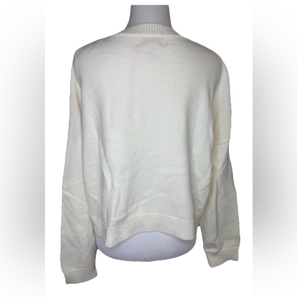 💕Jessica Simpson White Sweater with Pink Heart and Red Text - Picture 2 of 8